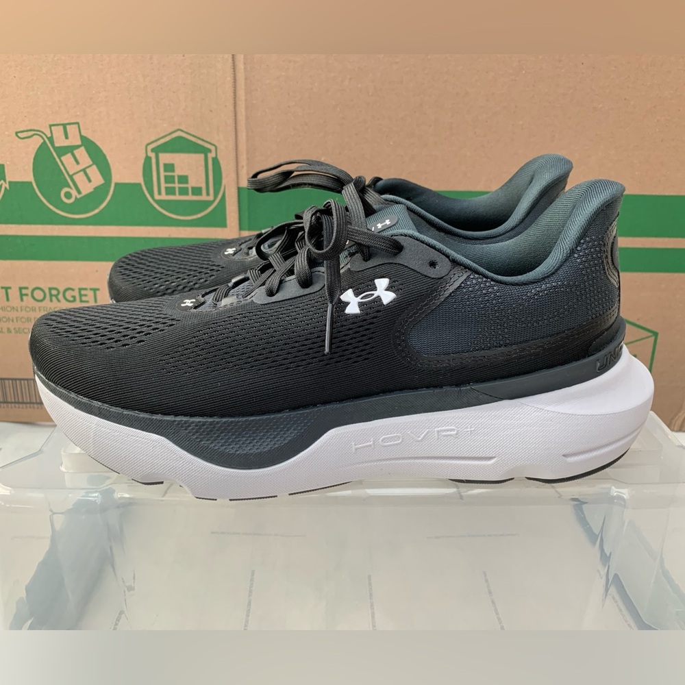 Under Armour Infinity Pro 2 Running Shoes- Men's - Black and White - Size 9.5